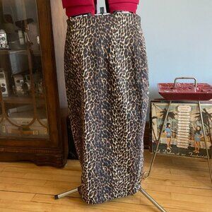 Vixen Pencil Skirt in Wild Leopard Print - VIXEN BY MICHELINE PITT